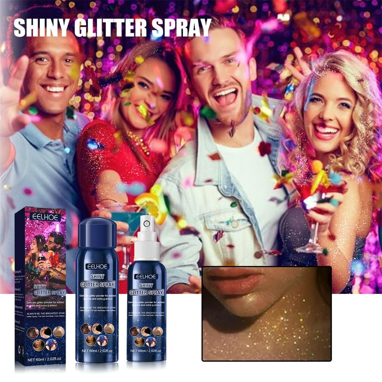 Body Paints for Adults Glitter Spray 60Ml Glitter Spray for Hair And Body  Body Nightclub Party Body Starry Glitter Spray Stage Make Abs Color 