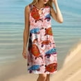 thumbnail image 4 of LYXSSBYX Plus Size Dresses for Curvy Women Women's Round Neck Sleeveless Gradient Tie Dyed Beach Dress, 4 of 9