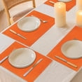 thumbnail image 6 of mubwai Orange Fall Placemats Set of 6, 12x18 Inch Washable Easy to Clean Heat-Resistant Anti-Skid Indoor Outdoor Table Mats for Holiday Party Kitchen Dining Room Decoration, 6 of 7