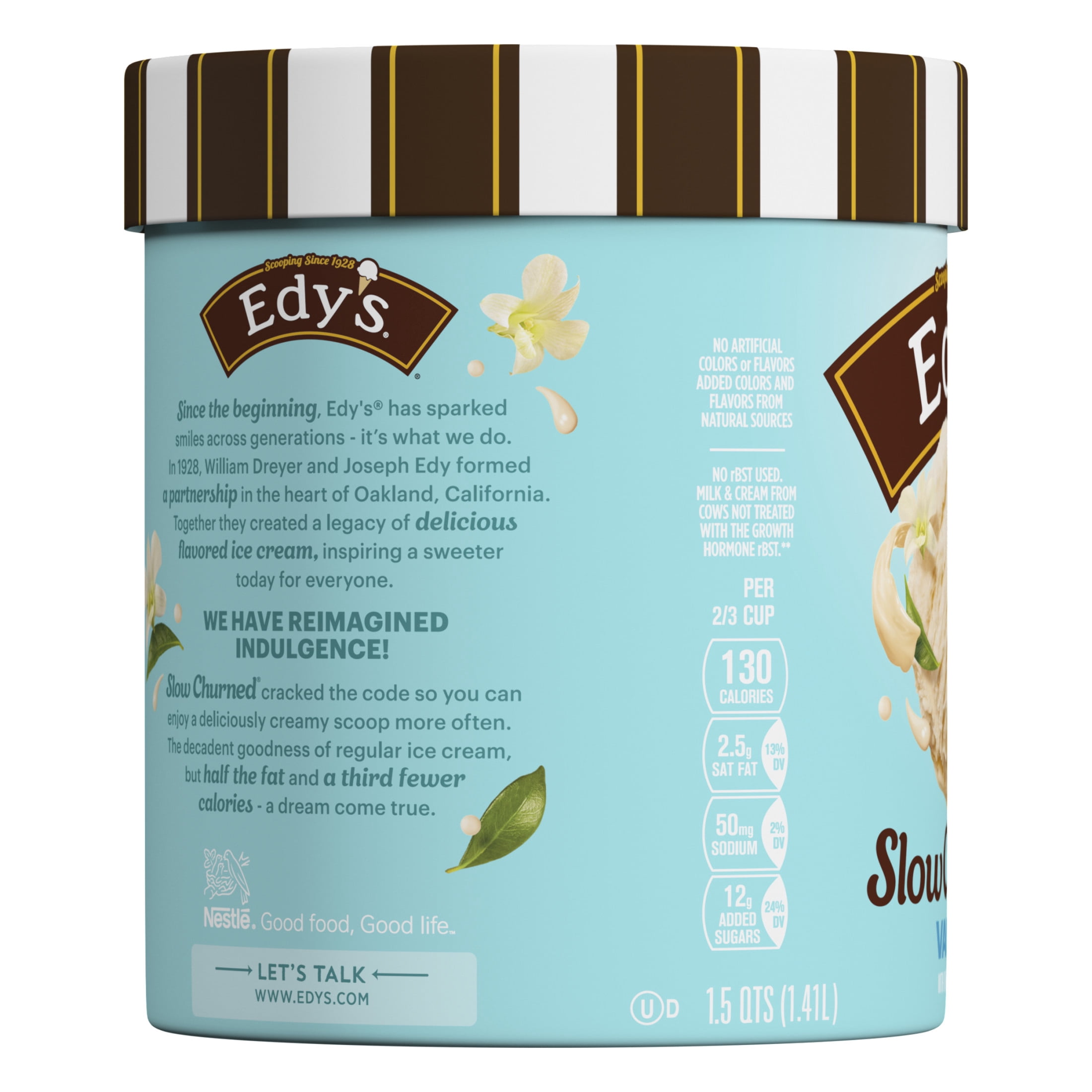 Edy’s/Dreyer’s Slow Churned Classic Vanilla Light Ice Cream, 1.5 Qt
