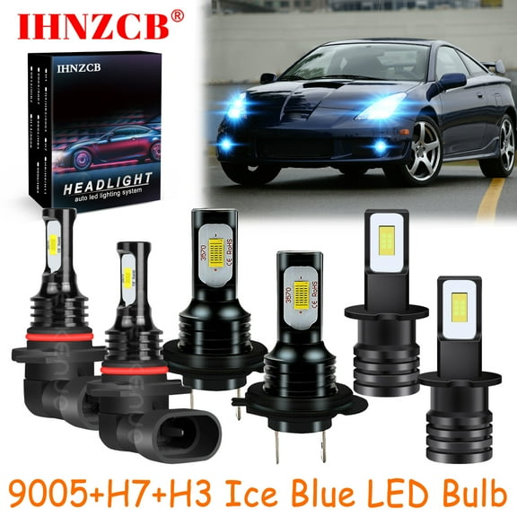 IHNZCB 9005 H7 H3 for Toyota Celica 2000-2005 Ice Blue Led Headlights Bulb High Low Beam Fog Light,HKL,Y04