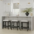 thumbnail image 5 of Hillsdale Furniture Arabella Wood Backless Counter Height Stool, Black Wire Brush, 5 of 12