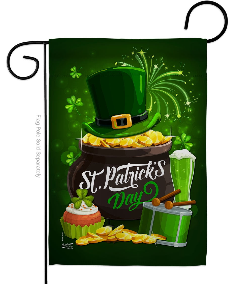 St. Patty Day Garden Flag St Patrick Spring 13 X18.5 Double-Sided