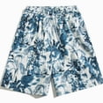 thumbnail image 7 of Zynoxe Summer Shorts for Men with Pockets Adjustable Drawstring Waist Men's Knee Length Shorts Fashion Hawaii Printed Casual Beach Shorts Comfy Breathable Quick-Dry Swim Trunks M, 7 of 7