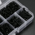 ODOMY 500 PCS M3 Black Self Drilling Screws, Round Head Selftapping