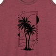 thumbnail image 3 of Instant Message - Geometric Palm Tree Scene - Women's Racerback Tank Top, 3 of 6