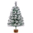 thumbnail image 1 of Árbol de Navidad GlyinnHe 60 cm Verde con Nieve Flocada y Soporte, 1 of 7