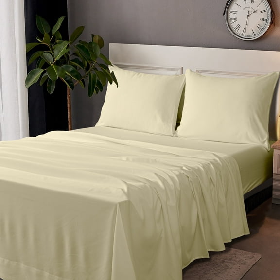 Ntbay Microfiber Bed Sheets Set - 1800 Series Soft Sheet Set- 4 Piece - California King - Khaki