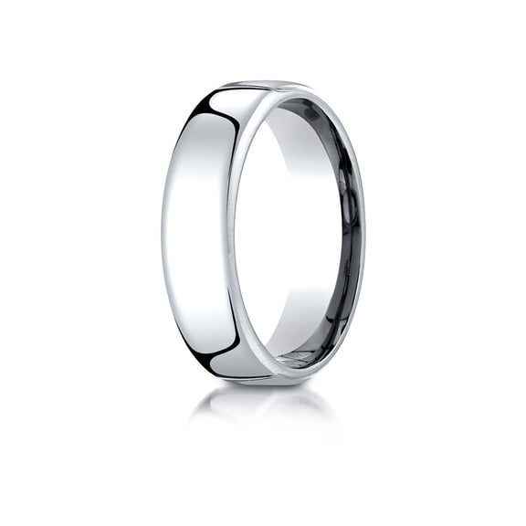 Benchmark� 10k White Gold 6.5mm European Comfort-fit Ring