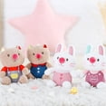 thumbnail image 2 of Pink rabbit 5 pequeños conejos de peluche/para gato colgante llavero de peluche suave regalo mochila Accs, 2 of 5