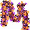 thumbnail image 2 of Halloween Garland 80 Inch Tinsel Decor with Orange Pumpkins Black Spiders Purple Bats Halloween Decorations Indoor Outdoor Halloween Party Decor for Home Mantel Porch Wall 1 Pack, 2 of 5