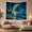 Cratered Moon, variant on Floral Garden Night with Winding Stone Path Leads, Mystical Fantasy for Space Lovers, Galaxy Room Decor, Mother'S Day Gift, Tapestry Wall Hanging for Bedroom and Dorm