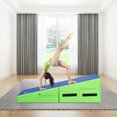 thumbnail image 3 of Gymax Tapis de Gymnastique Pliable Coussin d'Exercice Incliné avec Coin à Fromage avec Poignées, 3 of 10