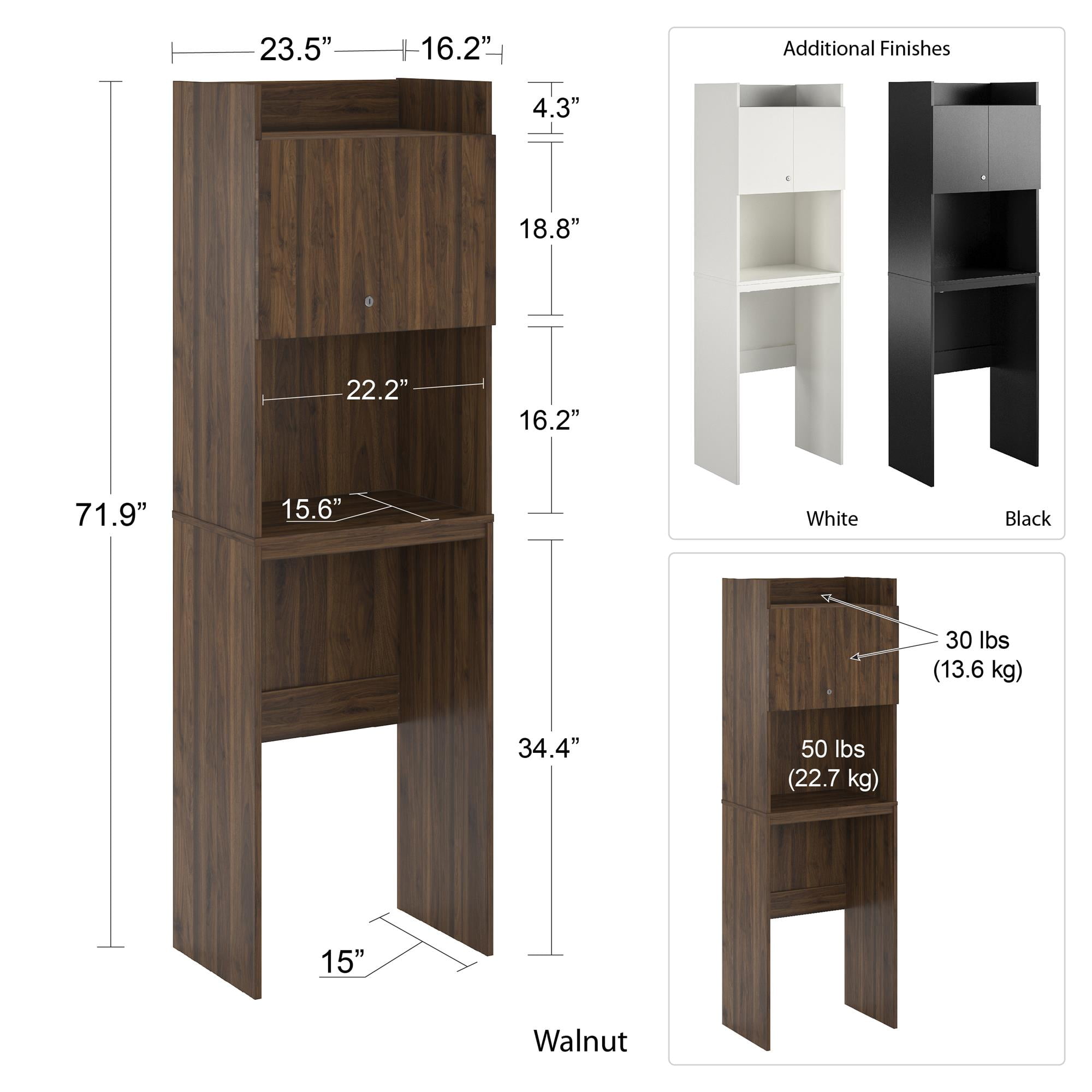 Ameriwood SystemBuild Clarkson Mini Refrigerator Storage ...