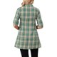 thumbnail image 3 of CAMISA DE BOTONES DE CUADROS VINTAGE PARA MUJERES INSPIRE CHIC, CON ESCOTE EN V Y MANGAS 3/4, TUNICA CASUAL DE NAVIDAD, TOP S VERDE, 3 of 6