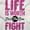 White, variant on Life is Worth the Fight Breast Cancer Women Plus Size Graphic Pullover Hoodie Brisco Brands 2X