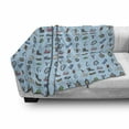 thumbnail image 3 of Colorful Soft Flannel Fleece Throw Blanket, Camping Equipment Hiking Boots Compass Binoculars Rope Matches Sleeping Bag, Cozy Plush for Indoor and Outdoor Use, 50" x 70", Multicolor, by Ambesonne, 3 of 6