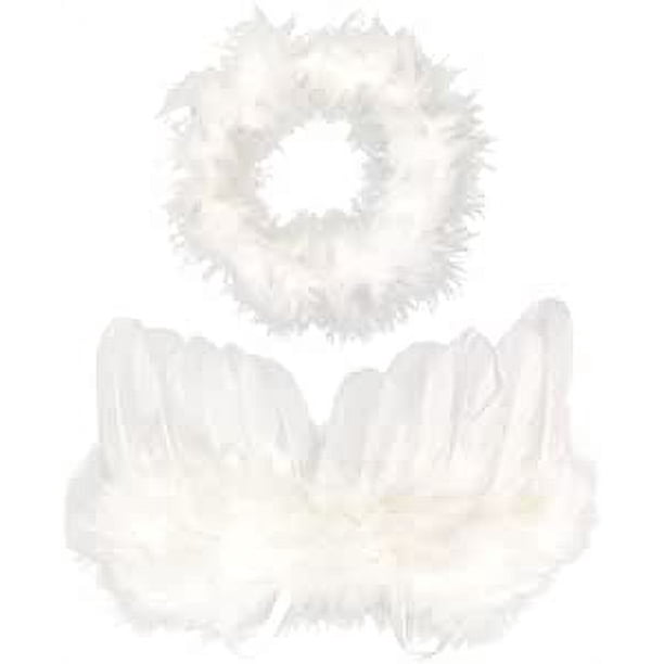 Alas de ángel Alas de plumas de ángel blancas Accesorios de fotografía Accesorios de fotografía con halo de plumas Conjunto para accesorios de decoración de fiestas Sailing Electrónica