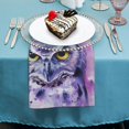 thumbnail image 4 of WYYP Owl Watercolor Art Polyester Cloth Napkins for Farmhouse Party Dining Table Decor 6 PCS, 4 of 7