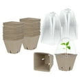 thumbnail image 1 of Uxcell 40-Pack Peat Pots, 2.36 Square Garden Germination Nursery Pots with Humidity Dome [With Holes], 1 of 2