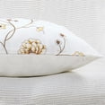 thumbnail image 4 of Home Soft Things Embroidery Canvas Throw Pillow Cover Pillow Case 2 Piece Set - Spring Flower - Gold - 20" x 20", 4 of 7