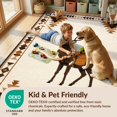 thumbnail image 4 of Design&I 3'x5' Washable Accent Rug Pet Friendly & Non-Slip Built-In Grip Hunting Print Tracks Motif Woodland Antler Border Antlers Camo for Bedroom, Walk-in Closet, 4 of 7