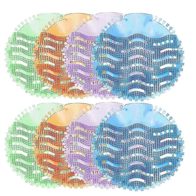 Urinal Sieve Spray Mats Urinal Sieve Deopads For Urinals Deodorisers 8 Pieces (blue, Green, Purple, Orange)