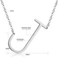 thumbnail image 5 of QQTDFG Stainless Steel Women's Unisex 18 Inch Necklace Pendant Letter Lobster Clasp S1-J-Silver, 5 of 5
