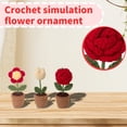thumbnail image 5 of Crochet Potted Plant Home Decorations, Handmade Artificial Flowers Mini Potted Plant Decoration Suitable, Cute Creative Decorative Gift for Office Living Room Bedroom, 5 of 6