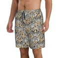 thumbnail image 2 of Kdxio Zebra Pattern Mens Casual Shorts - Drawstring Summer Beach Sports Shorts for Men, 2 of 9