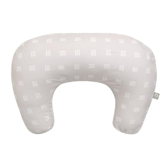 Boppy Nursing Pillow - Ergonomic Bottle & Breastfeeding Pillow with High, Firm, Large Area, Water-Repellant with Washable Cover;  Baby Safety Alliance Verified - Tan Checkered Stripes