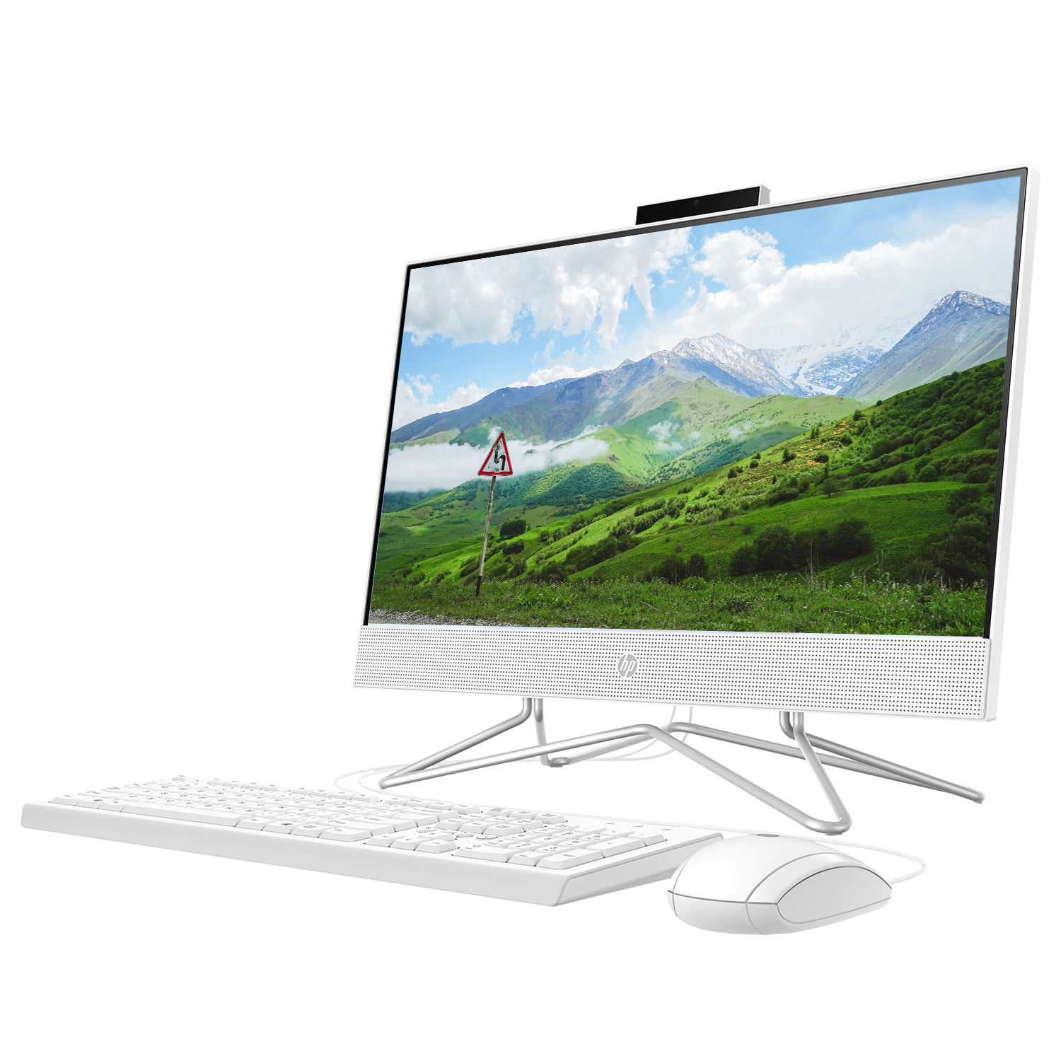 HP All-in-One Desktop, 21.5" FHD Screen, Intel Celeron J4025, 32GB RAM, 1TB SSD, Webcam, HDMI, Media Card Reader, Wi-Fi, Wired KB & Mouse, Windows 11 Home - image 2 of 5