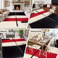 thumbnail image 6 of Red Black Color Block Area&nbsp;Rug 5x7ft Dark Style Non-Slip&nbsp;Washable Square&nbsp;Rugs Soft Felt Indoor Floor Mat for Bedroom Kitchen Living Room Bathroom, 6 of 9