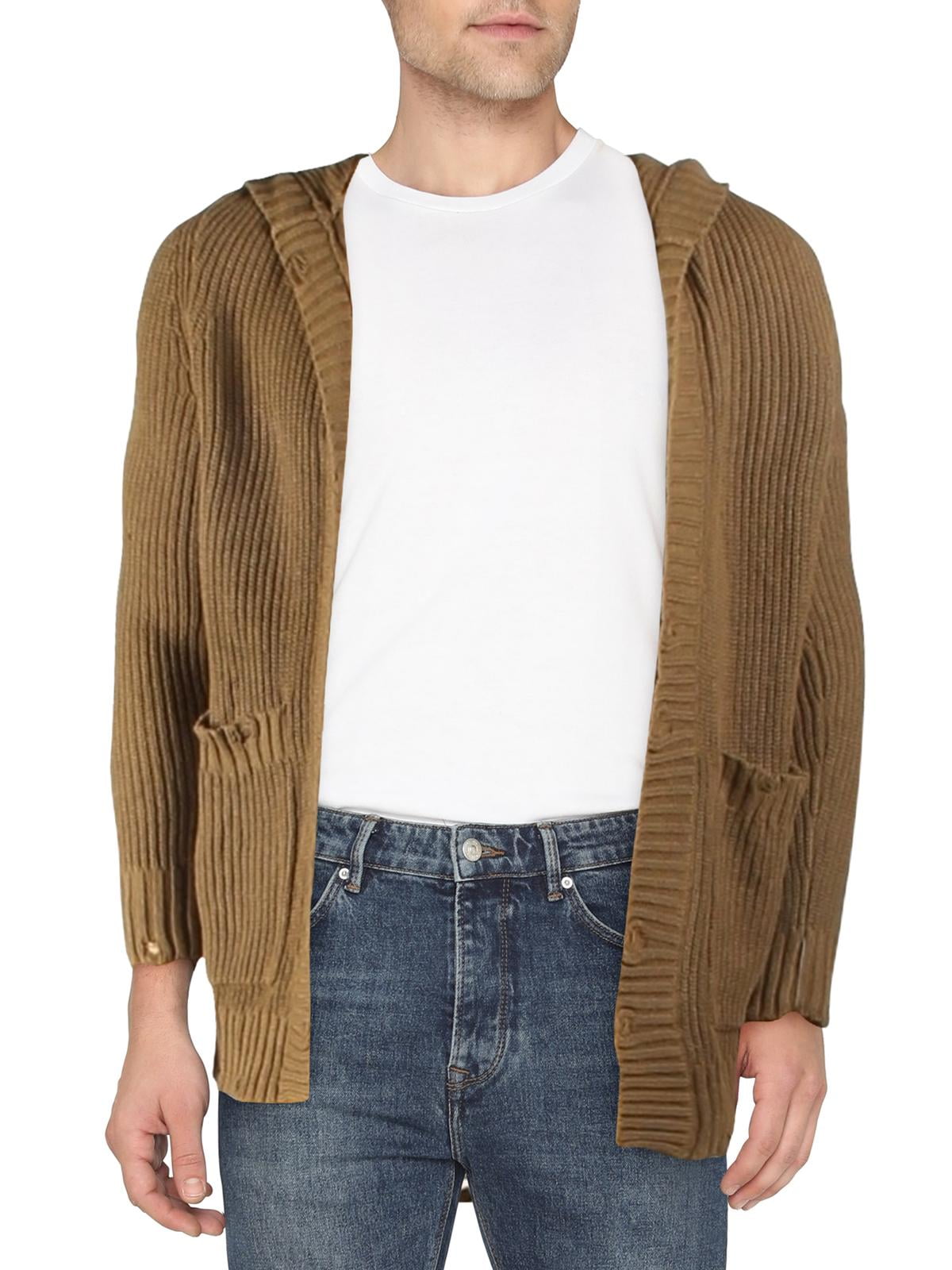 INC Mens Bring Up Hooded Ribbed Trim 