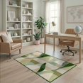 thumbnail image 2 of ODIKA 4'x6' Washable Area Rug Non-Slip, Chair-Friendly, Flatwoven Abstract Mid Wave Striped Flowing Gradient Border Cream Orange for Home Office, Under Desk, 2 of 7