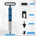 thumbnail image 6 of FEELSO Heavy Duty Toilet Plunger, High Pressure Air Drain Blaster with Barometer, Sink Plunger & Toilet Auger Multi-Drain Unclogger, Blue, 6 of 11