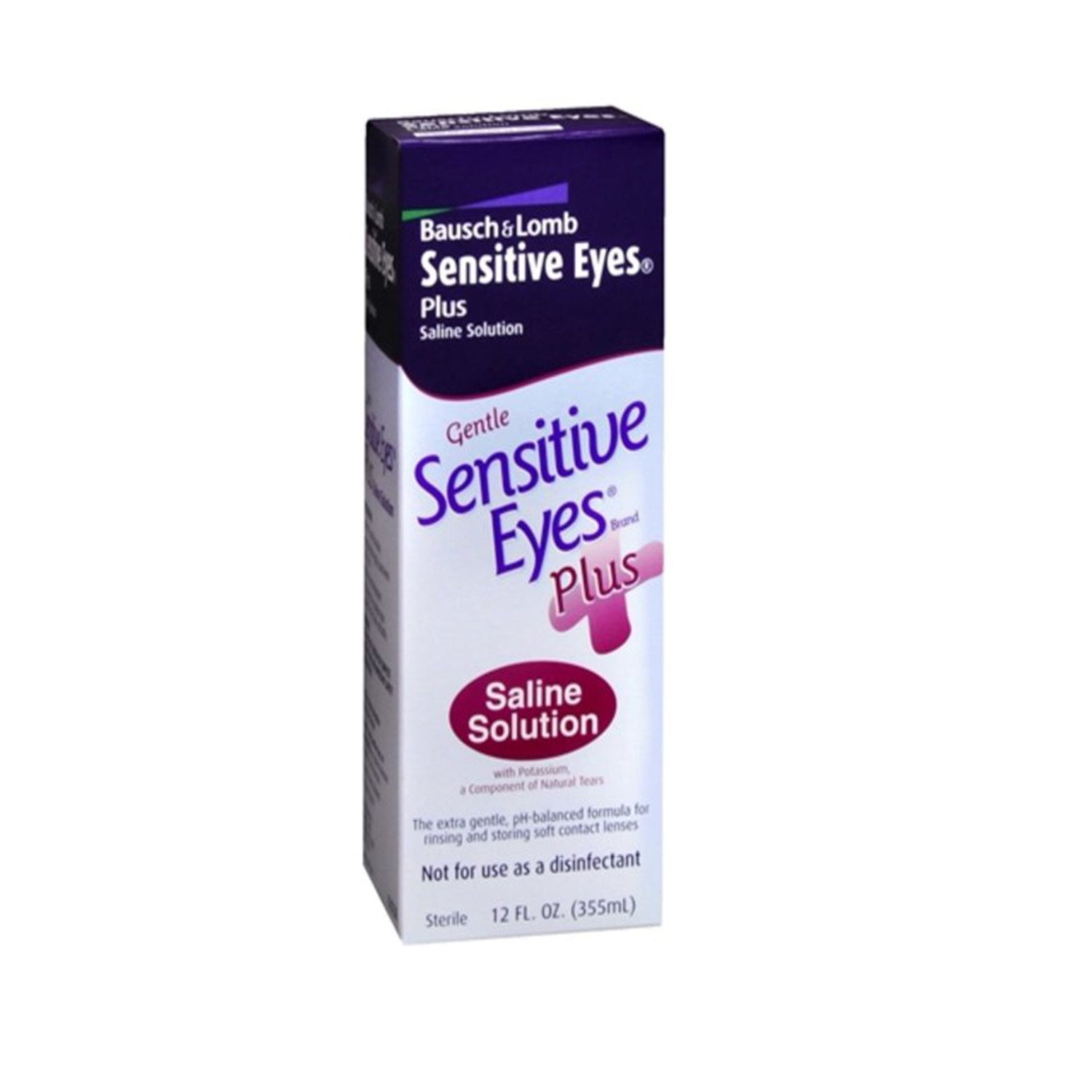 Bausch & Lomb Sensitive Eyes Plus Saline Solution, 12 oz