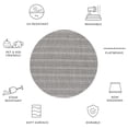 thumbnail image 6 of SAFAVIEH Courtyard Everette Geometric Indoor/Outdoor Area Rug, Black/Grey, 4' x 4' Round, 6 of 10