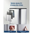 thumbnail image 3 of Accreate 16 Gal Kitchen Trash Can, Dual Compartment Garbage Can with Compost Bin, Trash and Recycle Bin Combo with Inner Bucket and Odor Filter, Rectangular, Stainless Steel, 3 of 7