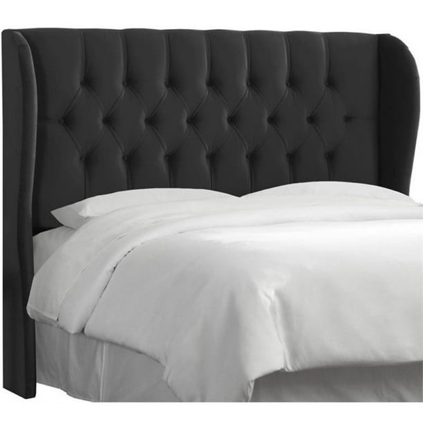 Pemberly Row Upholstered King Tufted Panel Headboard in ...