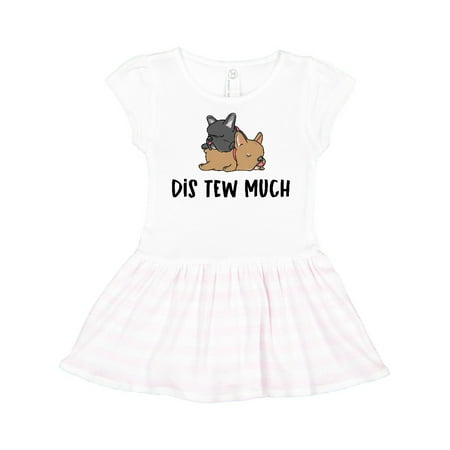 

Inktastic Napping Dis Tew Much Frenchies Gift Toddler Girl Dress