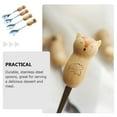 thumbnail image 4 of Miangastore 4pcs Stainless Steel Dessert Spoon Wooden Handle Coffee Ice Cream Spoon Flatware Random Style, 4 of 9