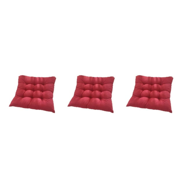 serony Coussin de Siège Imperméable pour Activités de Plein Air Tissu Polyester Respirant Rembourrage Perlé Tissu Polyester Est Rouge Vin Ensemble de 3
