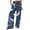 503_Blue, variant on QIJUNTUO Vintage Art Print Cotton And Linen Casual Pants Wide Leg Trousers With Pockets Pants for Women Trendy Blue