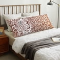 thumbnail image 5 of Bingfone Body Pillow Cover Long Pillow Case with Zipper Decorative Bedding Pillowcase 20"x54" Soft Cushion Pillow Case for Bedroom (without pillow core) -Leopard Brown, 5 of 6