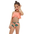 thumbnail image 5 of Toddler Swimsuit Girls' Little Kids Ruffles Floral Two Piece Bathing Suit Beach Wear Bikini Set Swimsuits for Girls Size 8-10T, 5 of 7