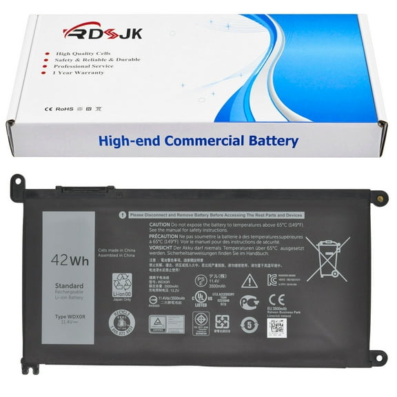New WDX0R (11.4V 42Wh) Laptop Battery for Dell Inspiron 13 5368 5378 5379 7368 7378 Inspiron 14-7460 15 5565 5567 5568 5578 7560 7570 7579 7569 P58F Inspiron 17 5765 5767 FC92N 3CRH3 T2JX4 CYMGM