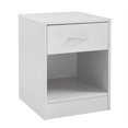 thumbnail image 3 of GoDecor Table de Chevet Chambre Meuble de Rangement Ouvert Table de Chevet avec Tiroir Table de Bout Blanche, 3 of 5