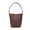 Coffee Brown, variant on Soft PU Bucket Shoulder Tote Bag, Minimalist Large Capacity Purse for Women, Black
