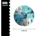 thumbnail image 3 of Silent Wall Clock Battery Operated Wall Clocks Non-Ticking  Turquoise Grey Modern Wall Clock 12Inch Round for Kitchen Living Room Bedroom Office, 3 of 5